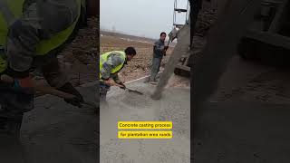 Concrete casting process for plantation area roads [upl. by Haneen908]