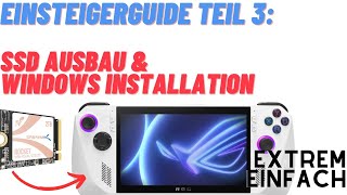 ASUS ROG ALLY SSD Upgrade extrem einfach amp Windows Installation über ASUS Cloud Recovery  Tutorial [upl. by Lindon375]