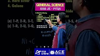 RRB JE General Science PYQs  chemistry importantquestions shortsfeed  aceonline [upl. by Lenhard]