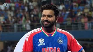 Rohit Sharma full interview at Wankhede Mumbai T20 world cup 2024 winning celebration rohitsharma [upl. by Glen]