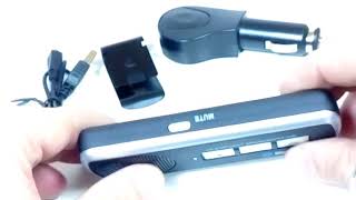 KIT VIVAVOCE TRASMETTITORE BLUETOOTH PER AUTO UNIVERSALE CELLULARE MULTIPOINT FJ [upl. by Calla]