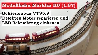 Modellbahn Spur H0  187  Märklin Schienenbus VT959 Reparatur und Umbauen Tutorial [upl. by Lust]