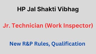 HP JSV  Jr Technician Work Inspector New RampP Rules 2024  Qualification amp All Details [upl. by Jaclin852]