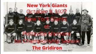 The Gridiron  New York Giants October 9 1927 New York Giants at Pottsville Maroons [upl. by Bollinger195]