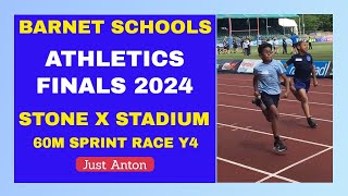 SCHOOL ATHLETICS Y4U9 60M SPRINT RACE FINAL AT STONEX STADUIM  JUST ANTON [upl. by Askwith]