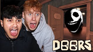 DROPOUTS PLAY SCARY GAME ROBLOX DOORS [upl. by Ylrebmic]