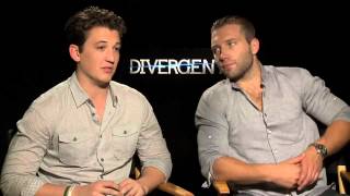 quotDivergentquot Interviews with Miles Teller and Jai Courtney [upl. by Godfry]