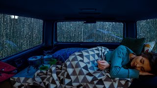 Bruit de pluie pour bien dormir et se détendre  Tonnerre sur la voiture pour une détente profonde [upl. by Jacklyn596]