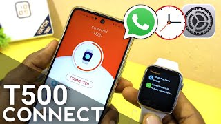 T500 Smart Watch  T500 Smart Watch How to Connect Phone  Setup amp Unboxing  Review [upl. by Arihas]