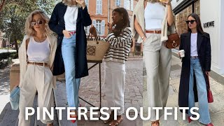 RECREATING SPRING PINTEREST OUTFITS 2024  Casual Outfit Ideas [upl. by Shwalb]