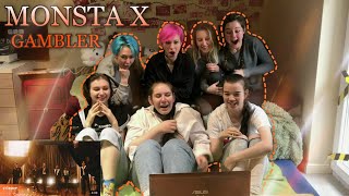 MONSTA X  GAMBLER MV REACTION of Russian Cover Dance Team [upl. by Jenne]