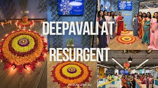 Deepavali celebration  We are bringing the festive vibes to the Workplace  Resurgent A V [upl. by Enra]