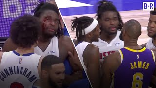 LeBron James Gets EJECTED After Fight With Pistons Isaiah Stewart [upl. by Wise]