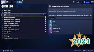 Daily Destroy Park Seesaws 80 VBucks  Fortnite  Save the World DAILY QUEST [upl. by Aihsilat]