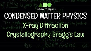 Condensed Matter Physics  Xray Diffraction amp Crystallography Bragg’s Law [upl. by Nyahs]