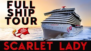 VIRGIN VOYAGES SCARLET LADY FULL SHIP TOUR 2022  ULTIMATE CRUISE SHIP TOUR OF PUBLIC AREAS [upl. by Ramsey]