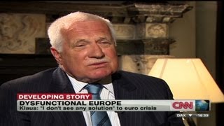 Pres Klaus gives his view on European financial crisis [upl. by Modnarb]