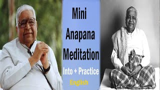 25 min Anapana Meditation introduction and practice in English  Guided Meditation for beginners [upl. by Torrence137]