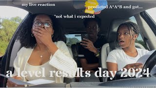 A LEVEL RESULTS DAY 2024  my live reaction not what I expected [upl. by Pilihp536]