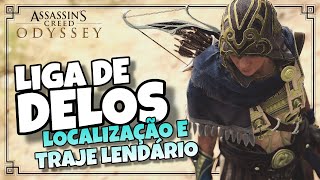 Assassins Creed Odysey  Liga de Delos  Localização dos Cultistas e Traje Lendário [upl. by Assil]