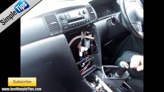 How to remove a radio from a Toyota Corolla [upl. by Ecinnahs]