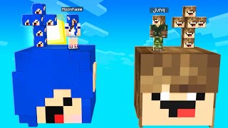 ILHA JVNQ vs ILHA DO DRAGÃO  MINECRAFT ILHA LUCKY BLOCK [upl. by Odnomar]