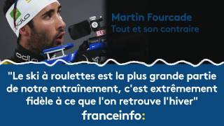 Martin Fourcade quotLe ski à roulettes  extrêmement fidèle à ce que lon retrouve lhiverquot [upl. by Tobi472]