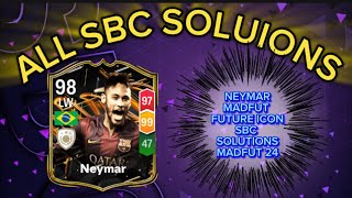 NEYMAR 98 RATED ALL 14 MADFUT SOLUTIONS  MADFUT FUTURE ICON SBC SOLUTION  MADFUT 24 [upl. by Eng]