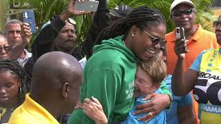 Jonquel Jones Arrival on Grand Bahama [upl. by Priscella]