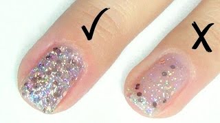 Nail Tuto  Bien appliquer son vernis pailleté┆Alyssia [upl. by Eloccin]