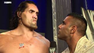 SmackDown The Great Khali and Jinder Mahal discuss the Battle Royal [upl. by Yedarb]