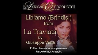 Libiamo Brindisi La Traviata  full orch KARAOKE sample [upl. by Bittner815]