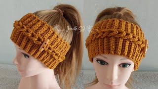 DIADEMA  TURBANTE O CINTILLO TEJIDO A CROCHET PASO A PASO [upl. by Concettina]