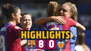 GOALS AND MORE GOALS 💥  HIGHLIGHTS  BARÇA 8  0 VALENCIA [upl. by Rebmak]