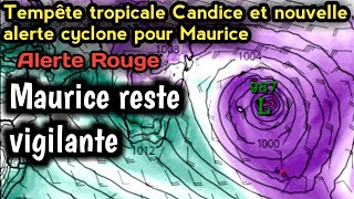 Tempête tropicale Candice et nouvelle《 alerte cyclone pour Maurice》 [upl. by Blasien]