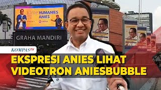 Ekspresi Anies Lihat Videotron Aniesbubble dengan Gaya KPop [upl. by Eirotal568]