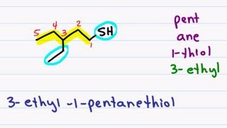 Naming Thiols ie Sulfur Alcohols [upl. by Alokin]