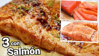 3 FORMAS INCREIBLES DE COCINAR SALMÓN 🍣😋 FÁCILES y RÁPIDAS LAS 3 MEJORES recetas [upl. by Yramliw]