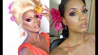 TUTORIAL  Rupaul Glamazon Inspired MAKEUP FULL FACE  HIGHLIGHTING [upl. by Kolnos]