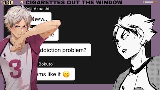 Cigarettes out the window  SemiShira   LIVE AU  Haikyuu texts TV GIRL  angst [upl. by Notnerb]