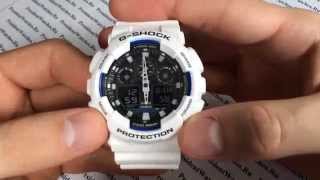 Как настроить часы Casio GSHOCK GA100B7A  видео инструкция  WatchForumRU [upl. by Nilson]