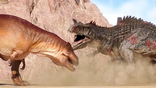 JWD GIGANOTOSAURUS vs ACROCANTHOSAURUS ARENA BATTLE  Jurassic World Evolution 2 [upl. by Hallee]