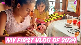 My First Vlog Of 2024  Pearle Maaney  Baby Nitara  Baby Nila [upl. by Eerdna]