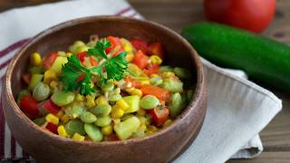 Savory Vegan Succotash [upl. by Aicitel]