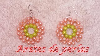 Aretes círculo con perlas  Bisutería Fina Tutorial paso a paso [upl. by Rockel234]