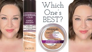 Foundation BATTLE COVERGIRL Cream vsLiquid ❤️ COVERGIRL Simply Ageless [upl. by Yspyg385]