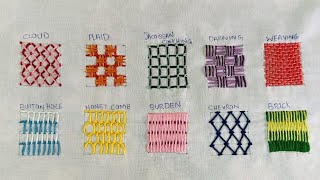 10 Filling Stitches  Hand Embroidery For Beginners [upl. by Innad]