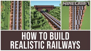 Minecraft  How to Build Realistic Railways  Minecraft Building Tips [upl. by Assilak815]