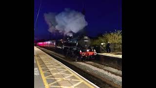 Steam Locomotive Hauled Railtour Through Northallerton Station LMS Black 5  2 Class 47s railtour [upl. by Onibla]