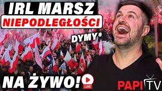 MARSZ NIEPODLEGLOSCI 2024 WARSZAWA  NA ŻYWO IRL [upl. by Nirraj]